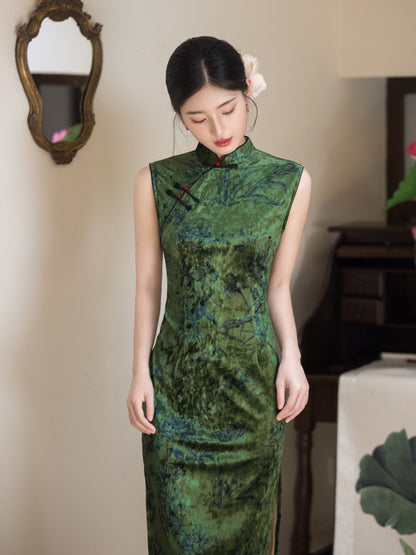 New Chinese Style Qipao – Classy Vintage Green Dress