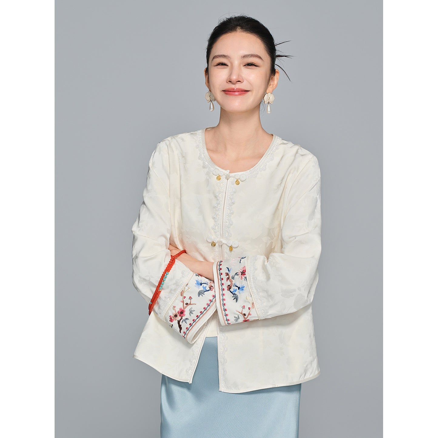 Stylish Embroidered Women's Top