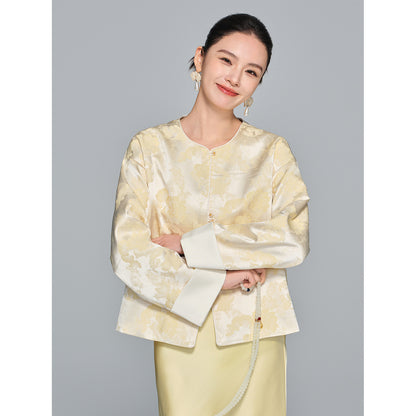 Slimming Jacquard Women's Jacket