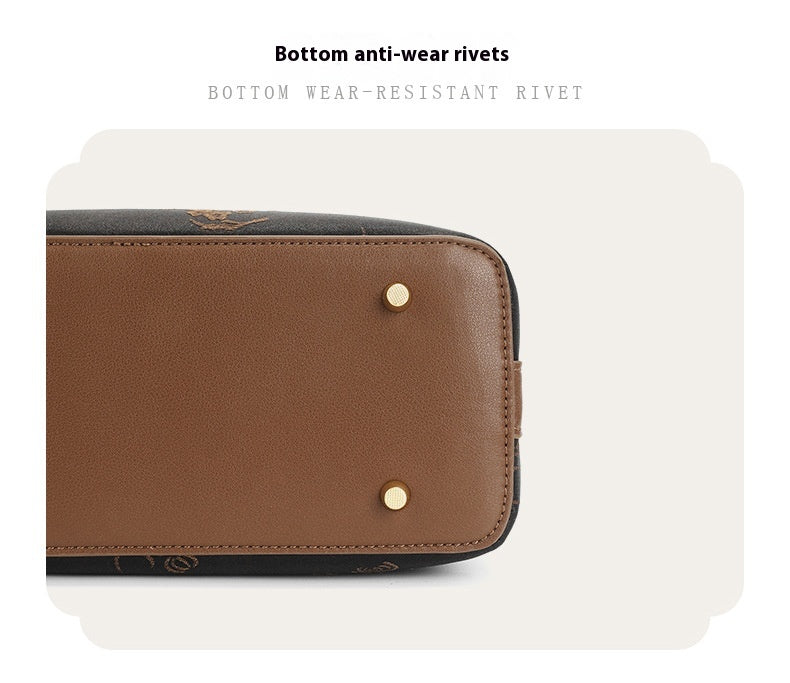 Vintage Xiangyun Silk Handbag — Real Mulberry Silk Bucket Bag for Women