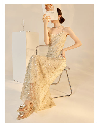 Autumn New Chinese Sequin Embroidered High-End Coat Dress Set