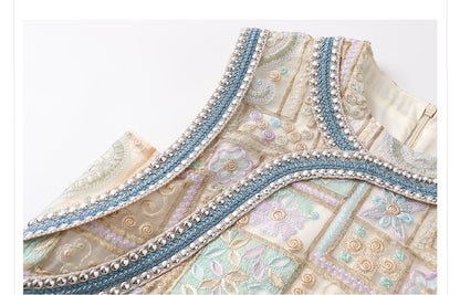 High-End Summer Dress for Women |New Chinese Style Embroidered Long Dress