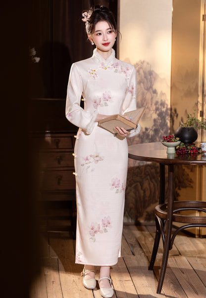 High-End Chinese Qipao – Gorgeous Winter Dress for Women