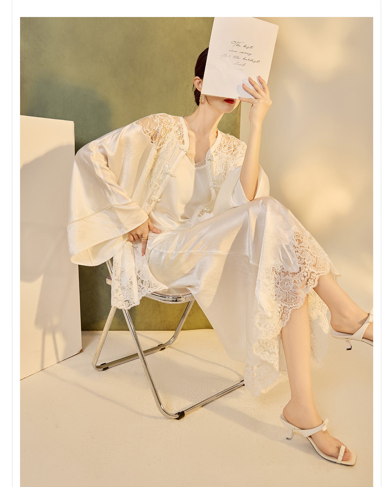 New Chinese Style Embroidered Jacket Skirt Set | Heavy Bead Lace Patchwork