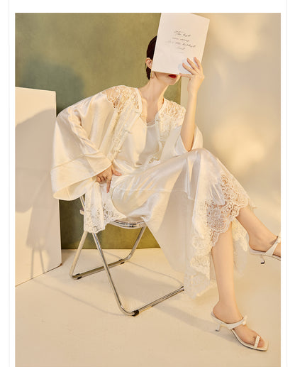 New Chinese Style Embroidered Jacket Skirt Set | Heavy Bead Lace Patchwork