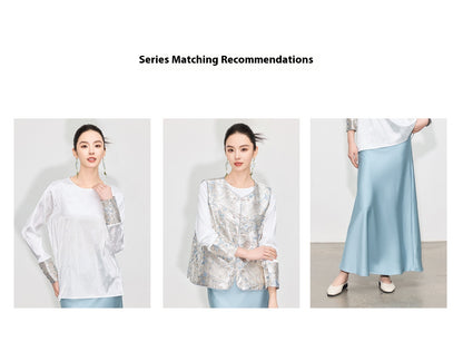 High-End Chinese Fashion Jacquard Vest Top