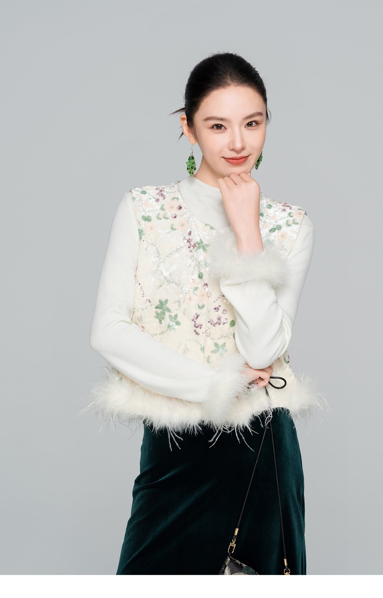 Stylish Velvet Furry Women's Vest