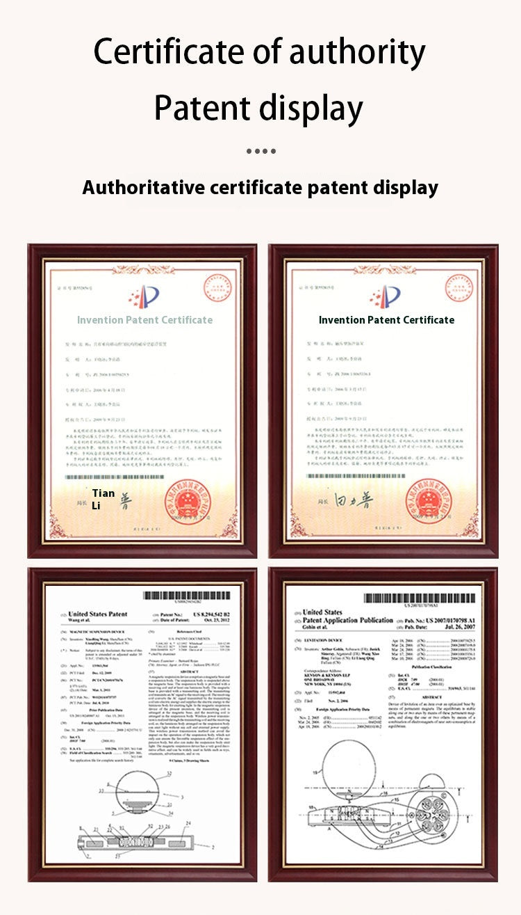 Levitating Globe Clock Night Light Gold Base Colorful Desk Lamp