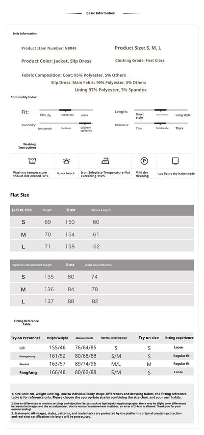 Autumn New Chinese Sequin Embroidered High-End Coat Dress Set