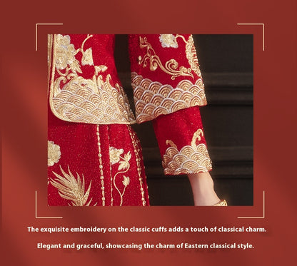 Xiuhe Wedding Dress Bride Slim Fit Chinese Wedding Couple Set