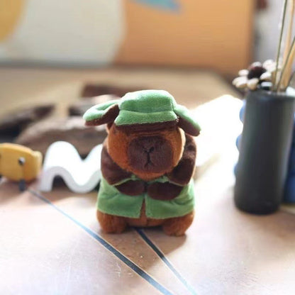 Northeast Floral Capybara Plush Keychain Cute Cartoon Bag Doll