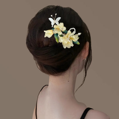 Ancient Style Flower Insert Comb | Chinese Style Hairpin Ornament