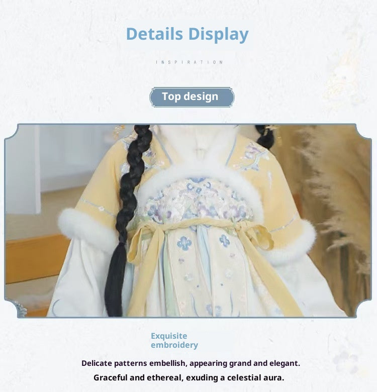 Children’s Winter Hanfu | Thickened Tang Suit New Year Outfit for Girls