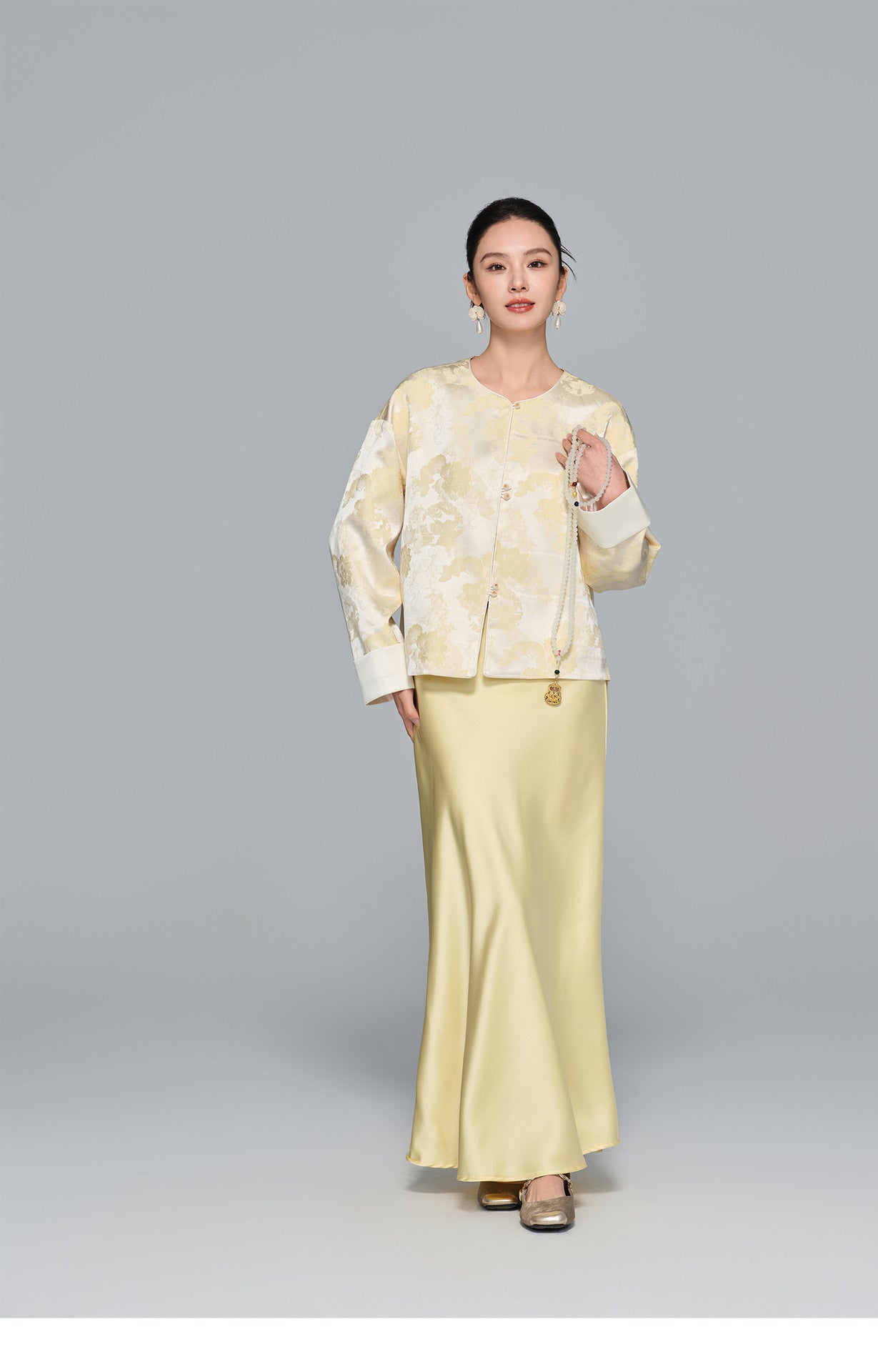 Slimming Jacquard Women's Jacket