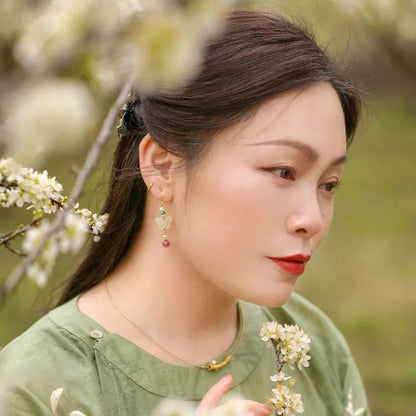 Chinese Style Butterfly Earrings — Hanfu Accessories Long Dangle Earrings