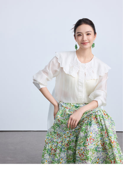 Chic Summer Floral Midi Skirt for Women