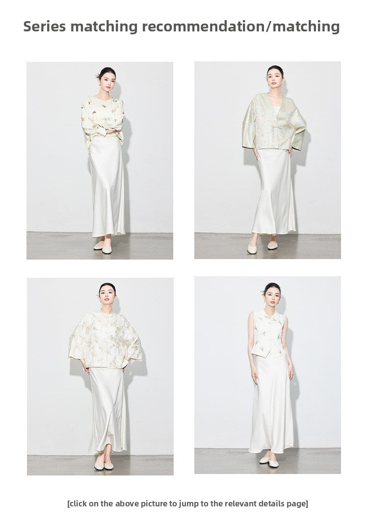 Chic High-Waist Mermaid Satin Skirt for Women