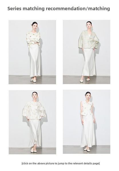 Chic High-Waist Mermaid Satin Skirt for Women