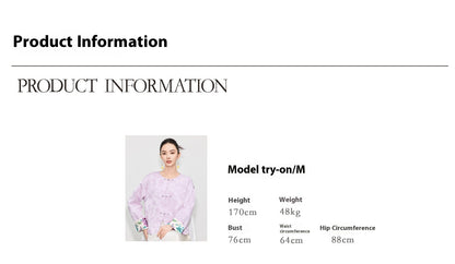 Stylish National Style Embroidered Top for Women