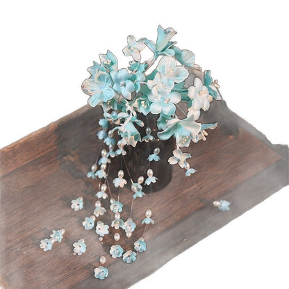 Lily of the Valley Tassel Hair Clip Chinese Bridal Vintage Hairpiece