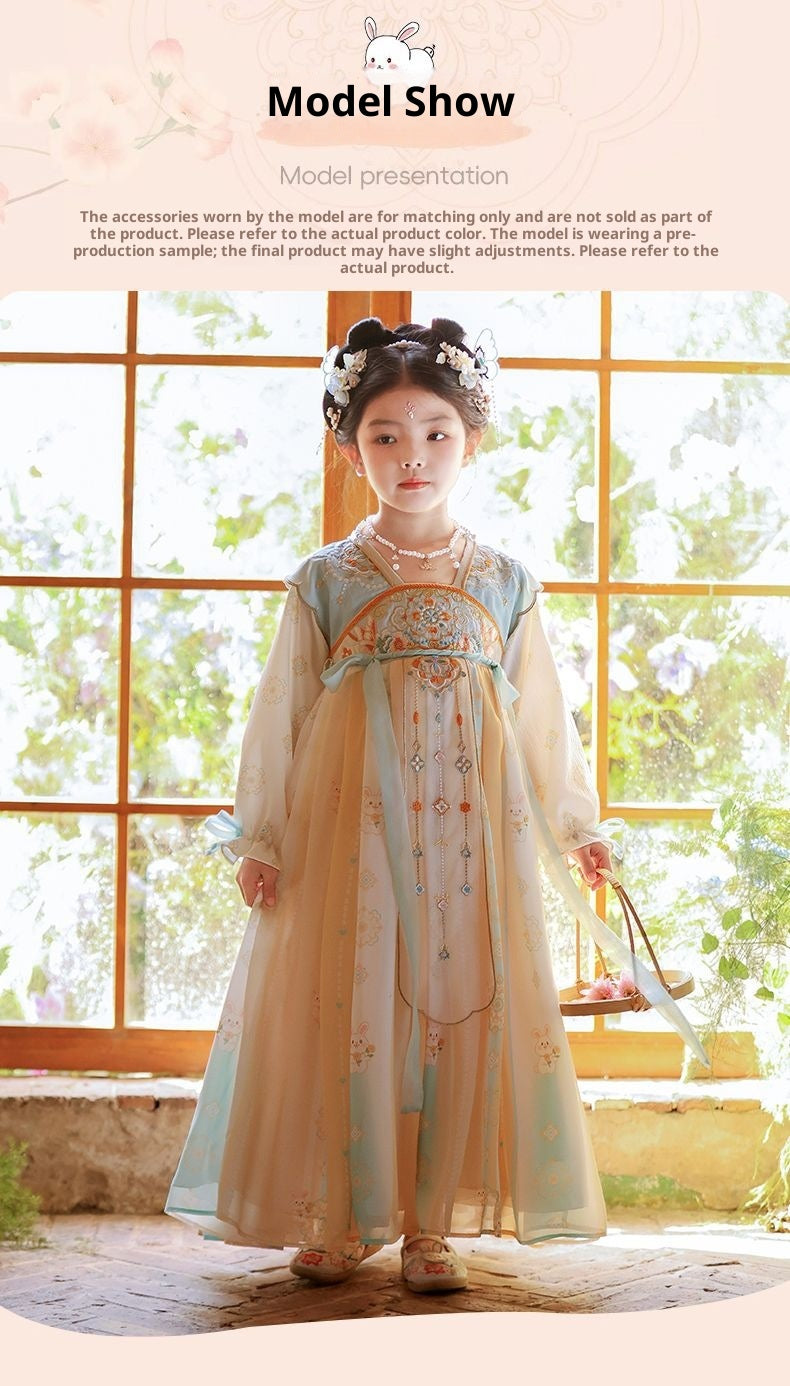 Girls’ Spring Autumn Hanfu Dress | Chinese Style Fairy Tang Suit Princess Outfit