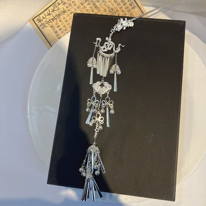 Warring States Robe Hanfu Hair Accessories Qin Han Wei Jin Silver Hairpin