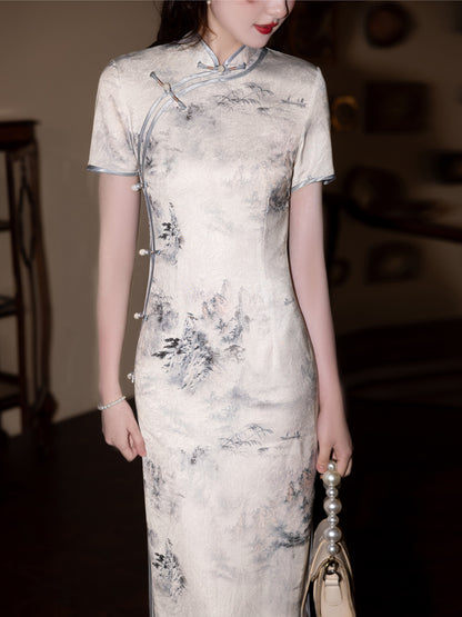 New Chinese Style Cheongsam – Spring High-End Artistic Dress