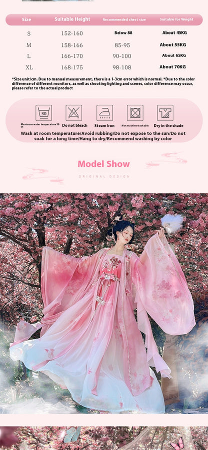 Oriental Ancient Hanfu Costume — Heavy Embroidery Summer Outfit