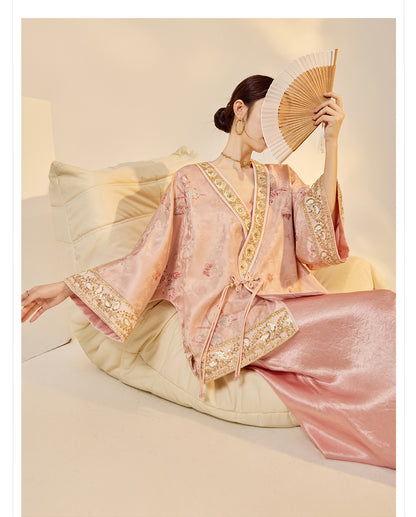 2025 Early Autumn Elegant New Chinese Style Embroidered Jacquard Coat | National Style