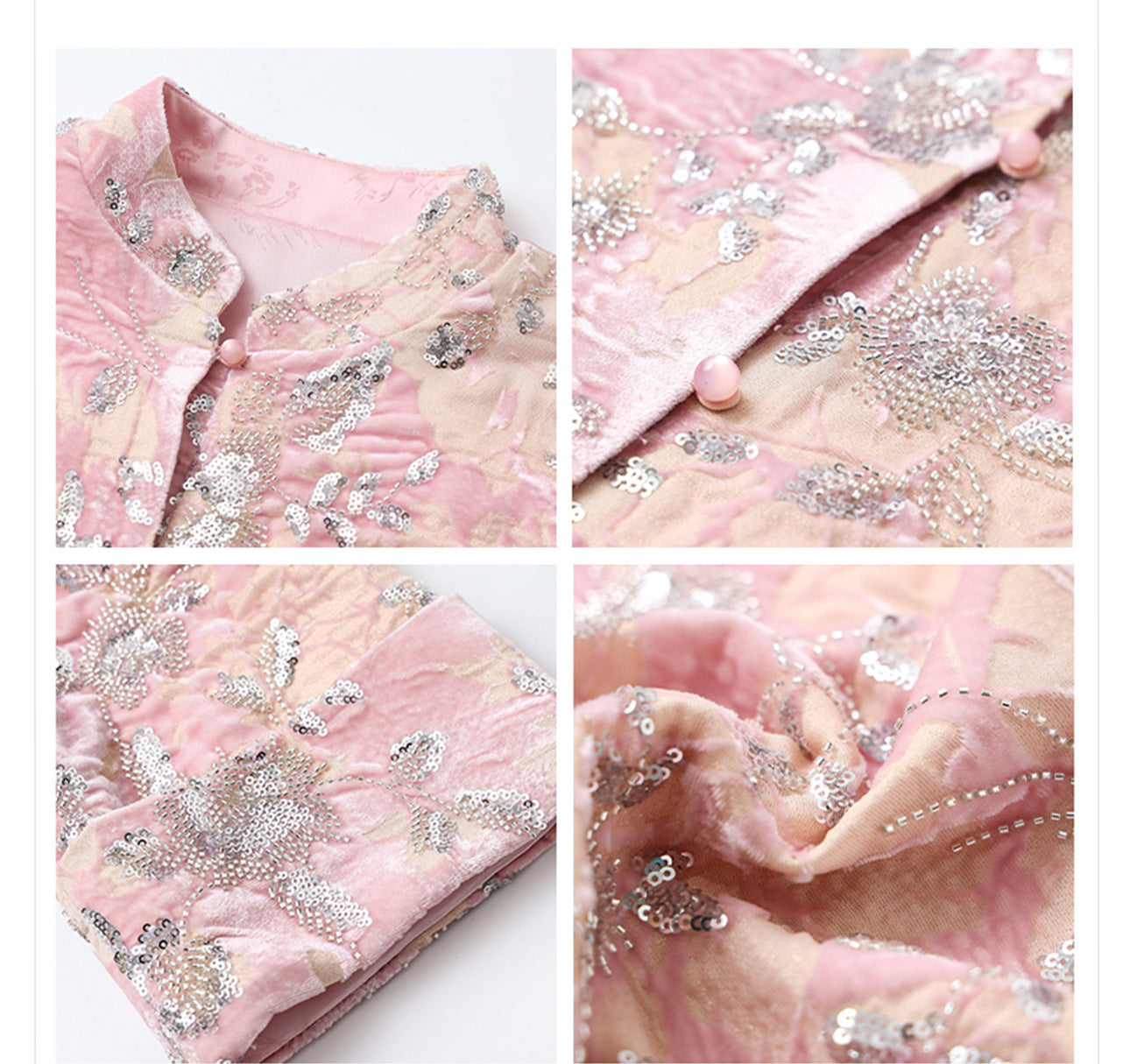 2026 Spring New Chinese Beaded Rayon Elegant Youthful Jacket