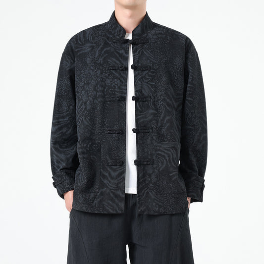 Mens Chinese Hanfu Tang Suit Retro Ancient Style National Top