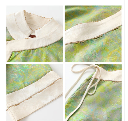 Early Autumn New Chinese Style Silk Lace-Up Short Coat | Retro Thin Top for Women