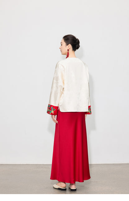 Stylish National Style Embroidered Top for Women