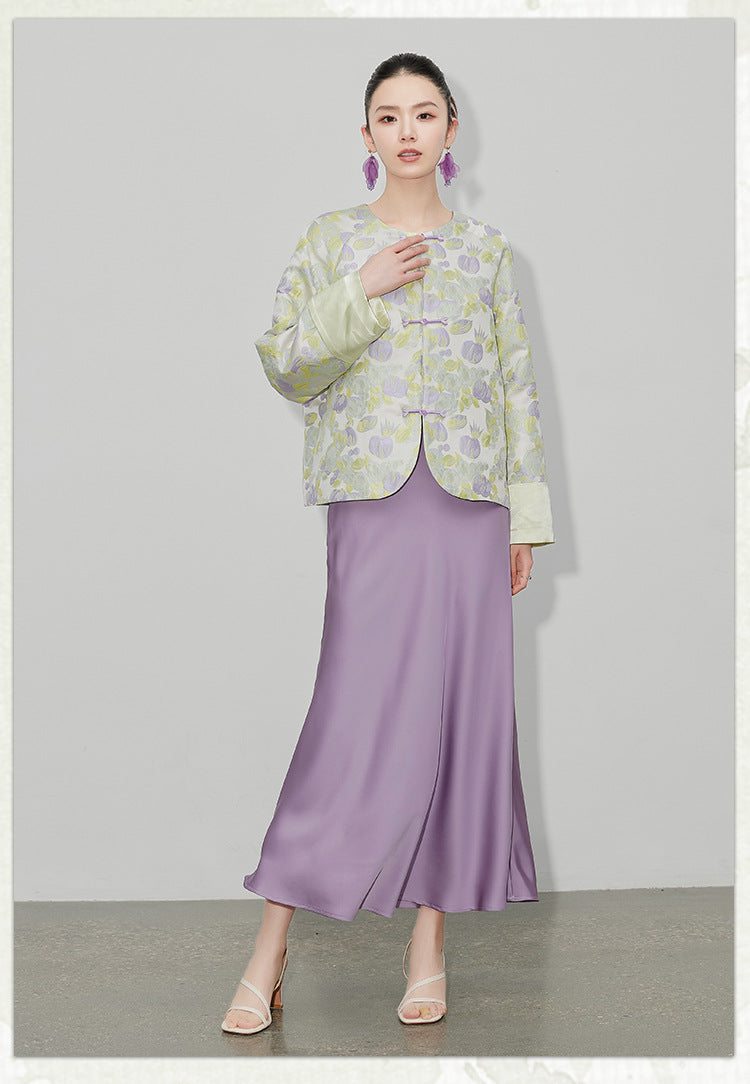 Autumn Women's Tulip Brocade Jacquard Elegant Jacket