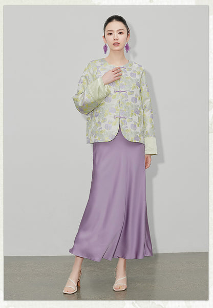 Autumn Women's Tulip Brocade Jacquard Elegant Jacket