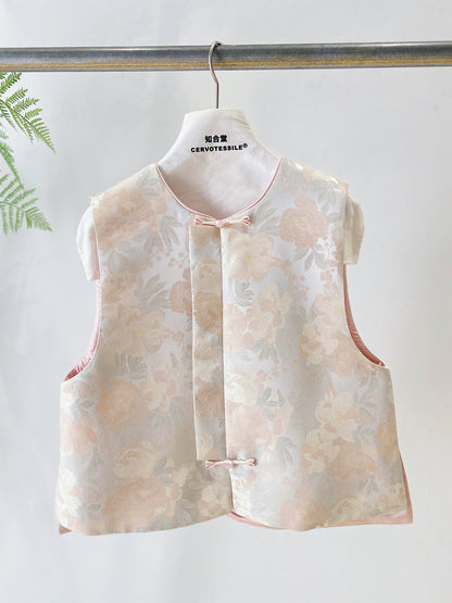 Light National Style Jacquard Vest Chinese Style