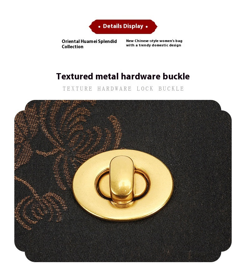 Vintage Xiangyun Silk Handbag — Real Mulberry Silk Bucket Bag for Women