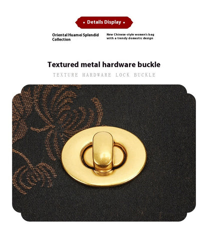 Vintage Xiangyun Silk Handbag — Real Mulberry Silk Bucket Bag for Women