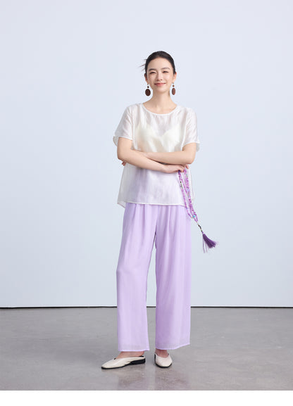 High-End National Style Summer Blouse for Women