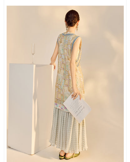High-End Summer Dress for Women |New Chinese Style Embroidered Long Dress