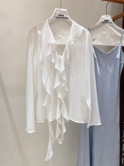 Lightweight Flowing Chinese Style Long Sleeve Top