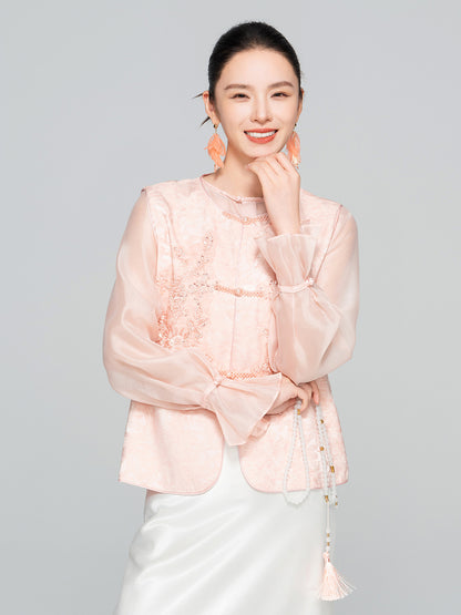 Sophisticated Sleeveless Retro Silk Vest