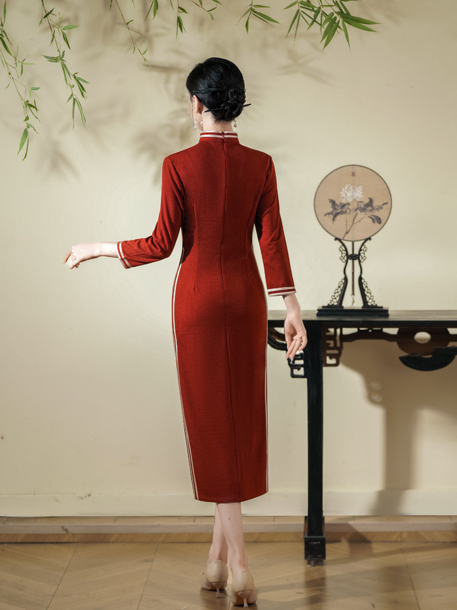New Chinese Style Cheongsam – Slim Fit Daily Elegant Dress