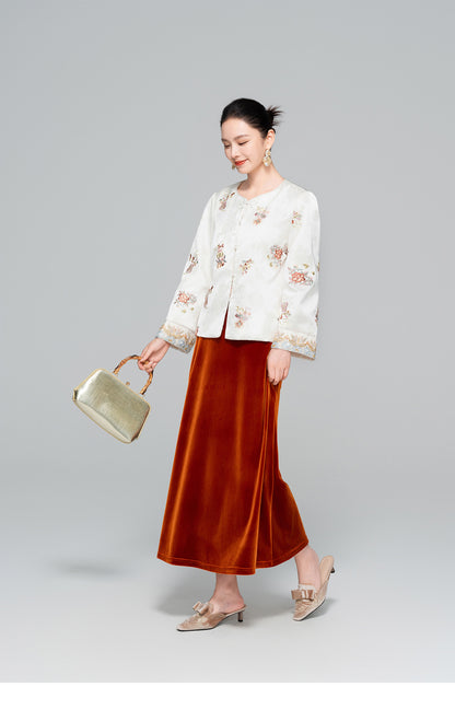 Elegant Embroidered Sequin Beaded Jacket for Women