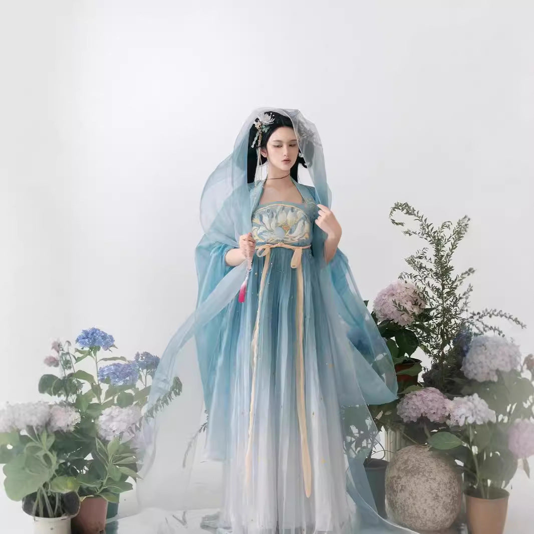 Immortal Cultivation Hanfu — Spring Summer Elegant Tang Style Set