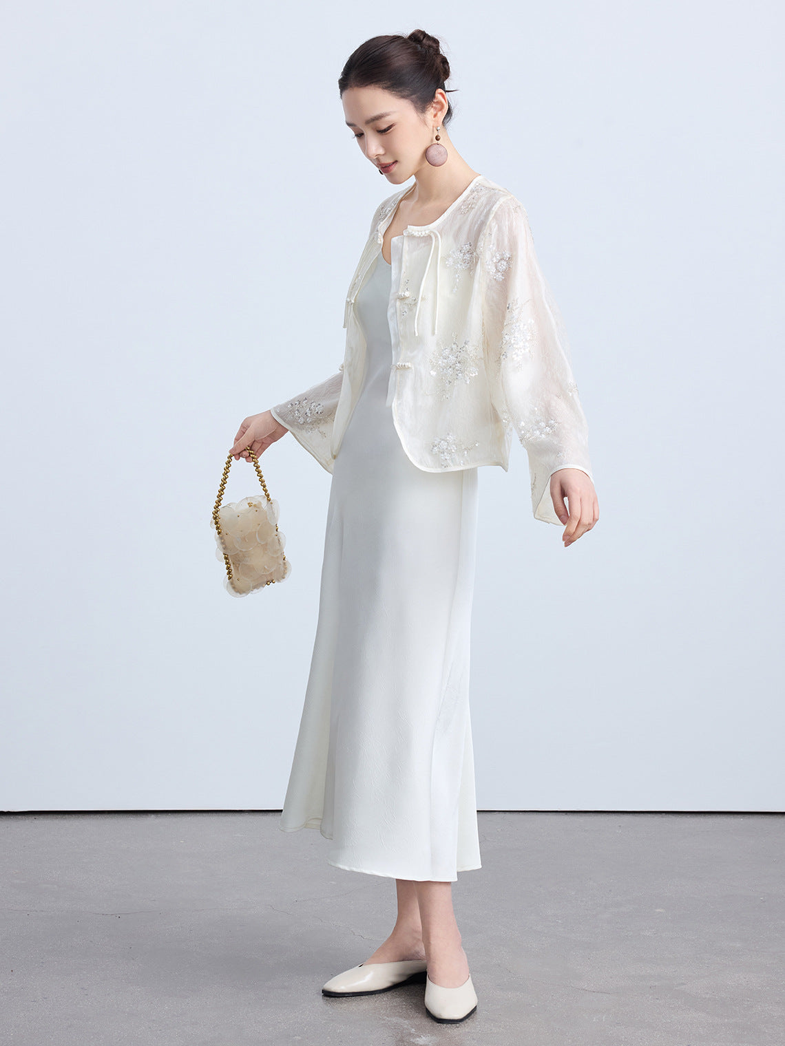 Elegant Sheer Embroidered Top