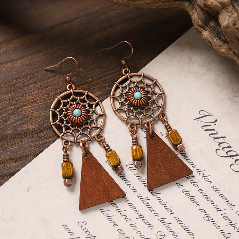 Vintage Boho Tassel Earrings — Niche Chinese Ethnic Long Drop Earrings