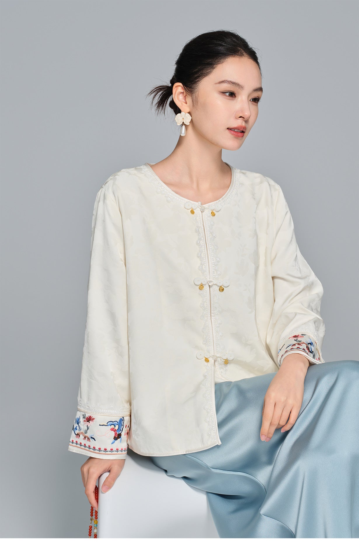 Stylish Embroidered Women's Top