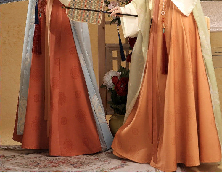 Tang Dynasty Hanfu Set — Beizi Shirt & Eight-Panel Waist Skirt