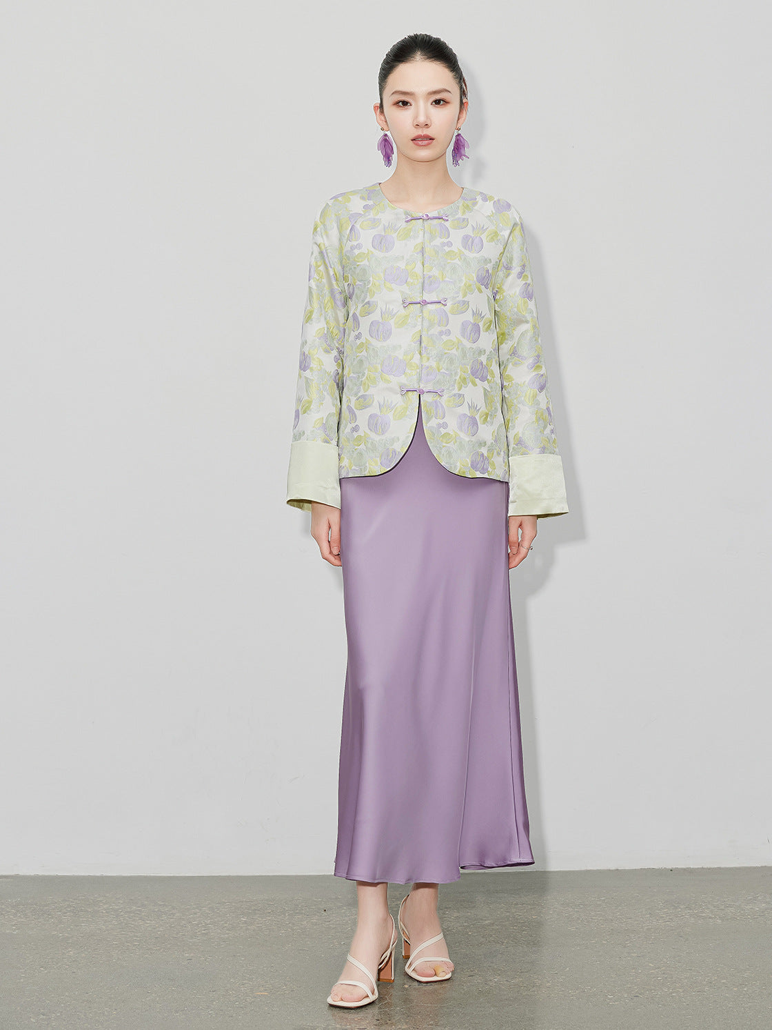 Autumn Women's Tulip Brocade Jacquard Elegant Jacket